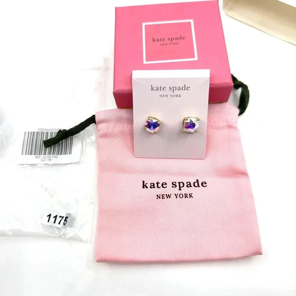 Kate Spade Womens Mini Small Square Stud Earrings AB Gold WBRUD847 - Picture 1 of 9